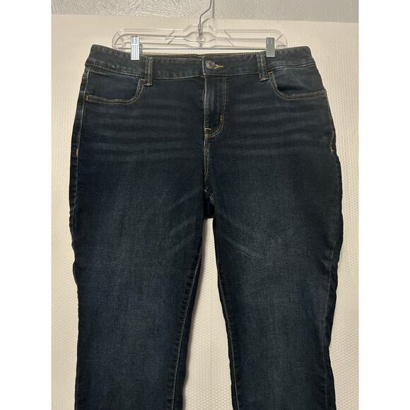 M Jeans by Maurices Plus 16W Reg Stretch Mid Rise Soft Plaid Cuff Skinny Jeans - Picture 2 of 10